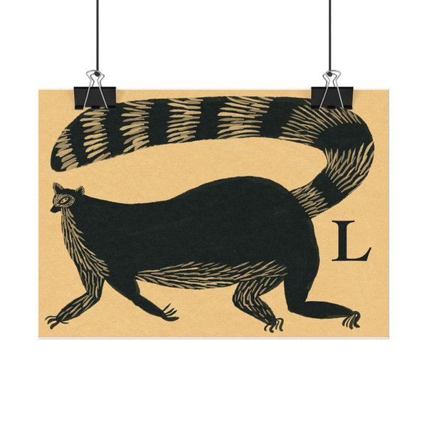 Tabby Booth Fine Art Print • L for Lemur
