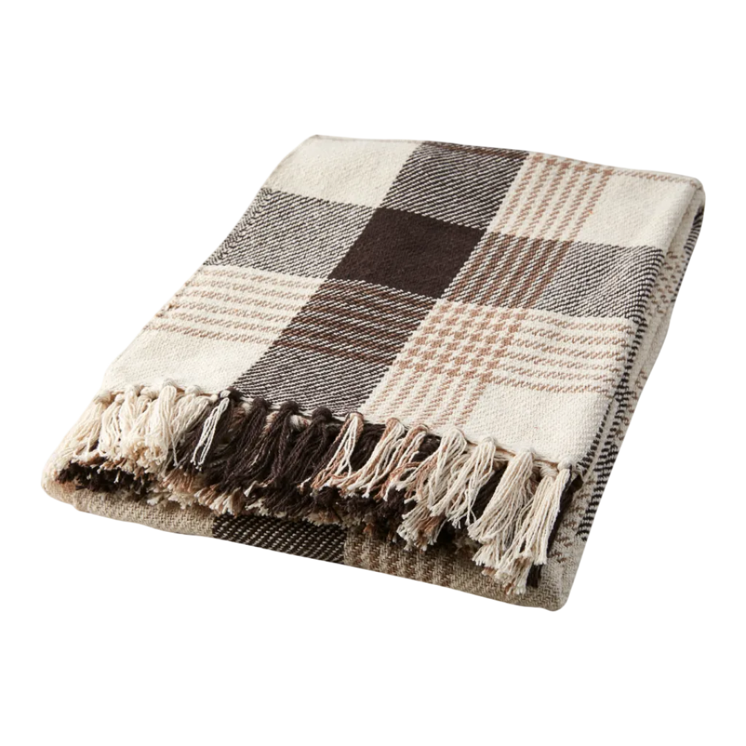 Scottish Throw, Brown, Beige and Natural