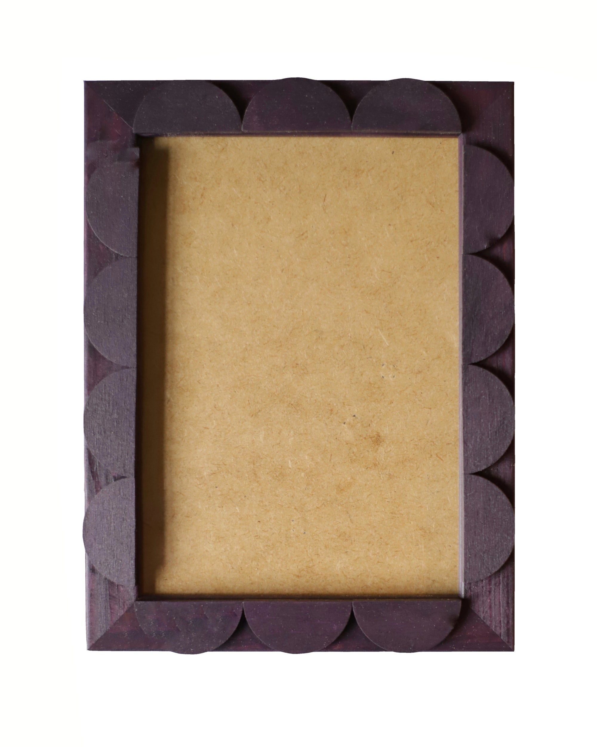 Aubergine Stained Scallop Frame
