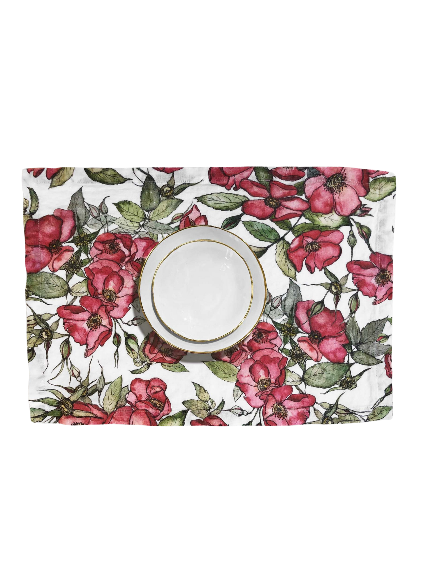 Rosa Rugosa Linen Placemat