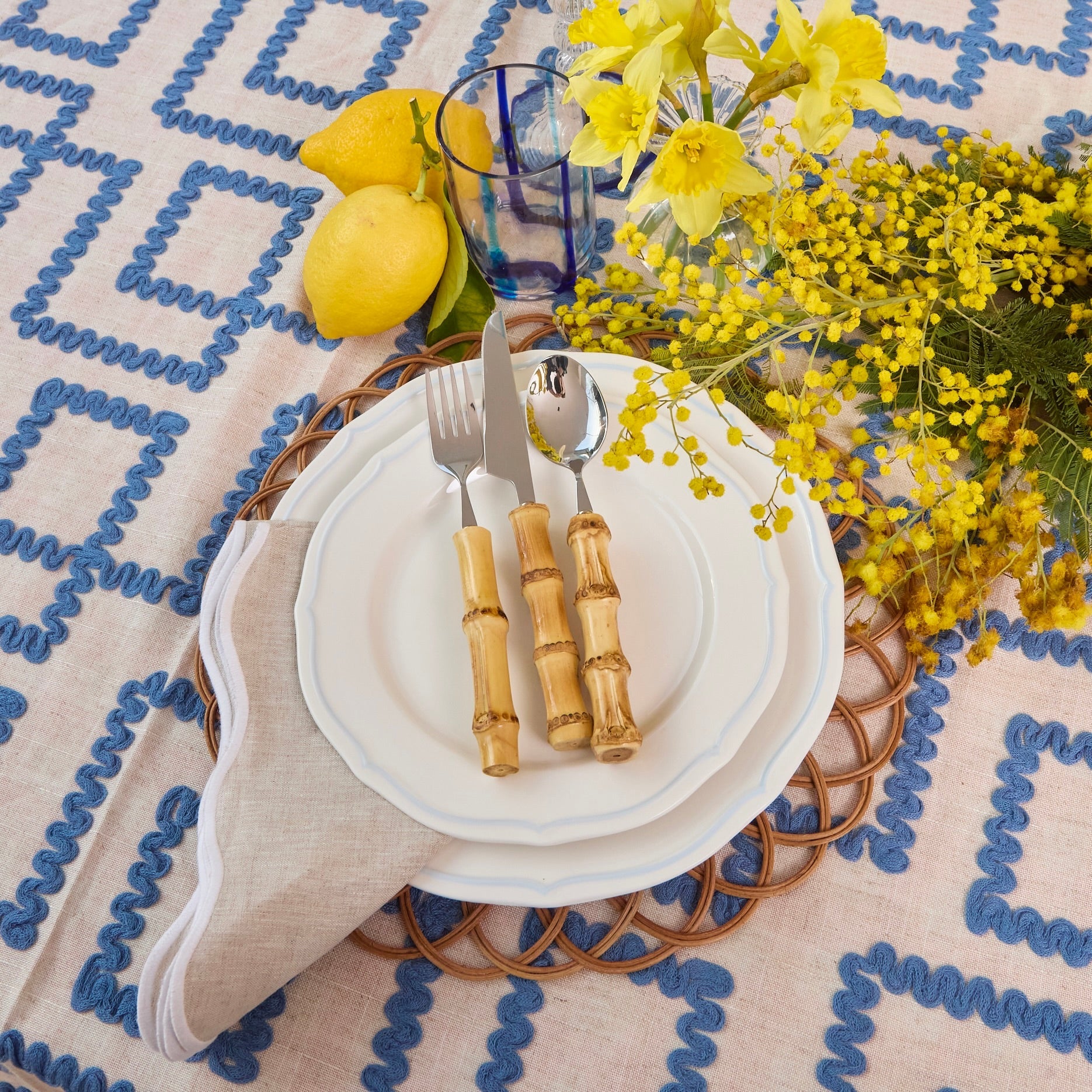 Natural Bamboo Cutlery (4 Pieces) Flatware Sets