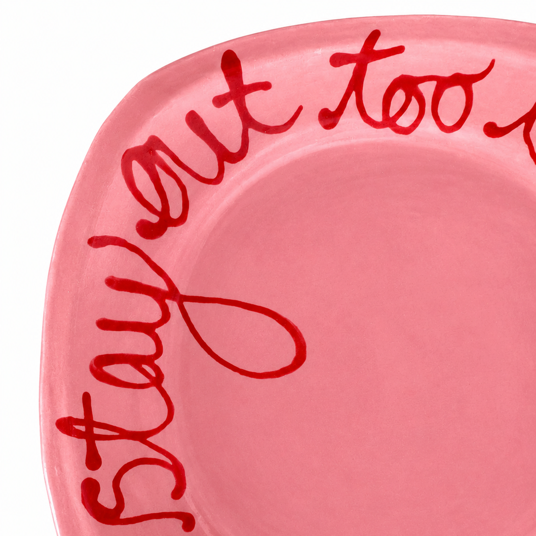 I Stay Out Too Late Trinket Tray Pink