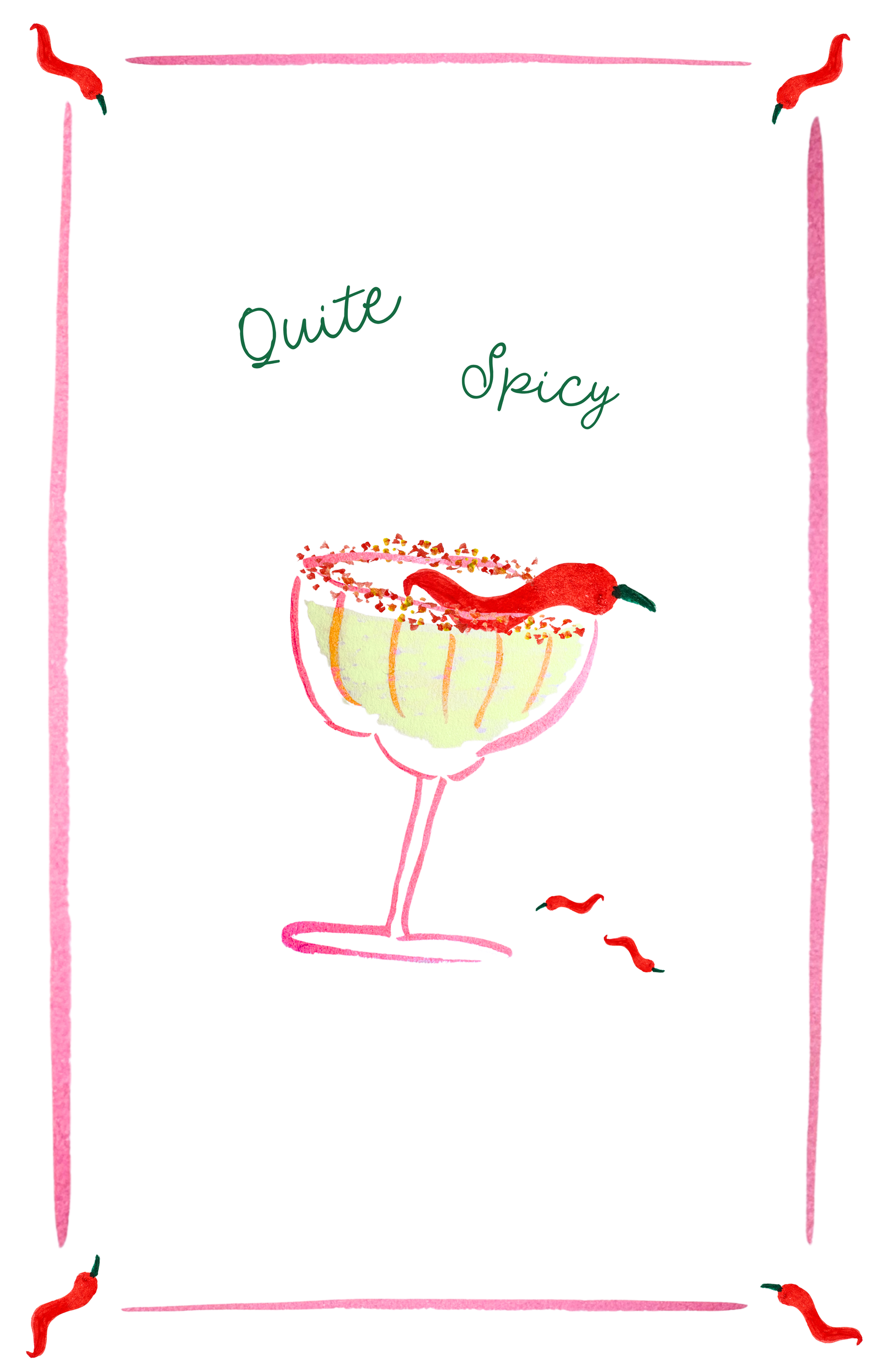 Quite Spicy - Picante Spicy Margs Linen Teatowel