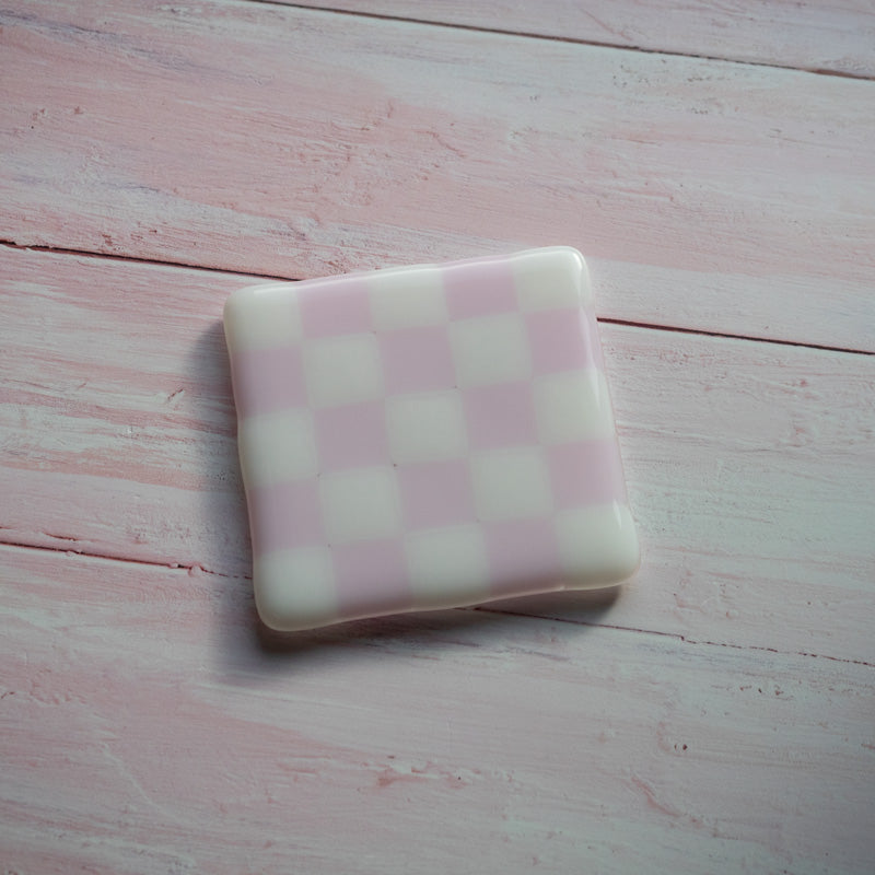10cm Chequered White/Colour Coaster - Bullseye image 2