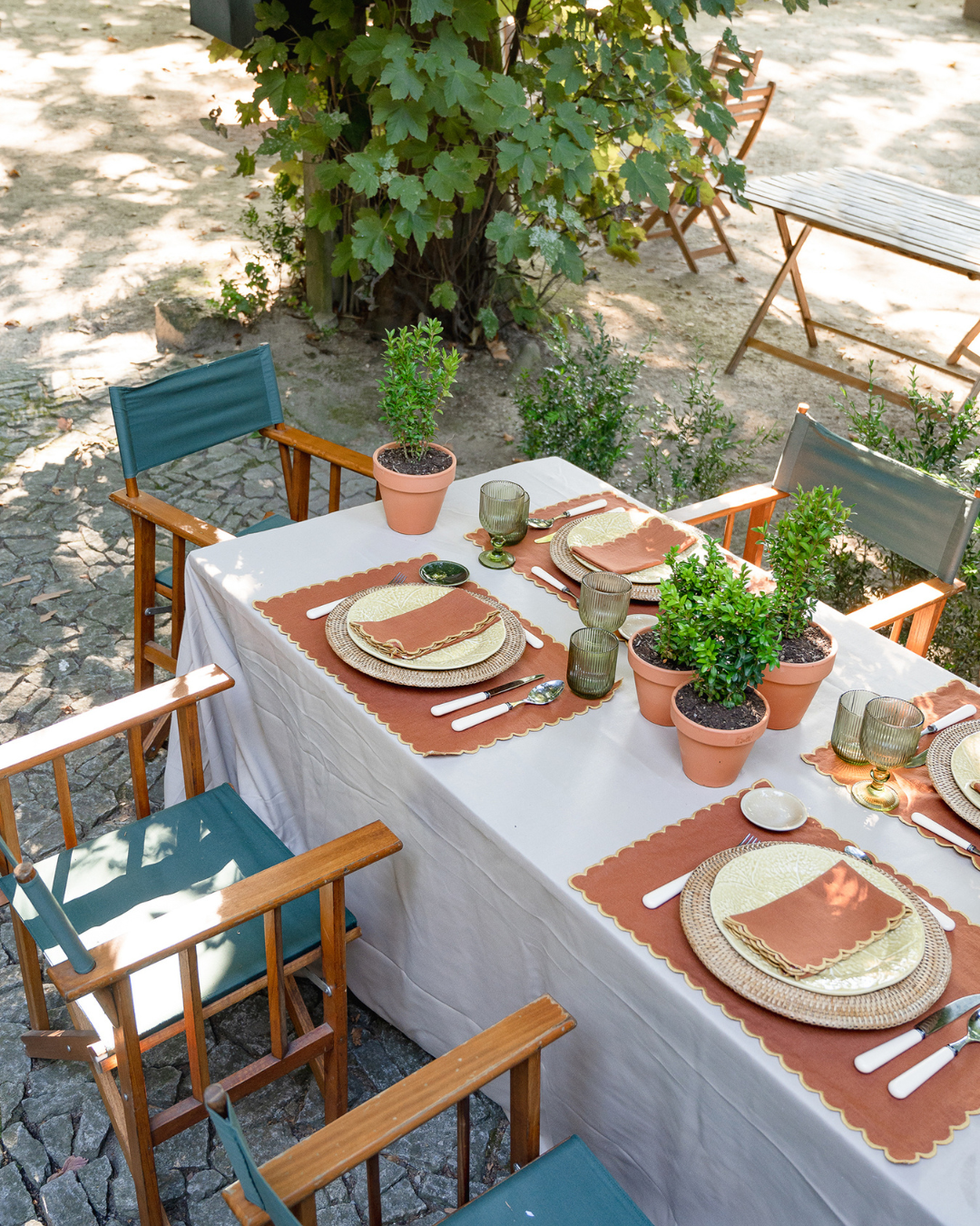 Placemat Aurora, Terracotta with Yellow