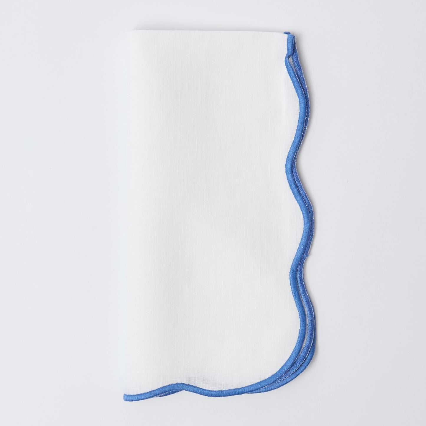 Blue Edged Linen Napkins (set of 4)