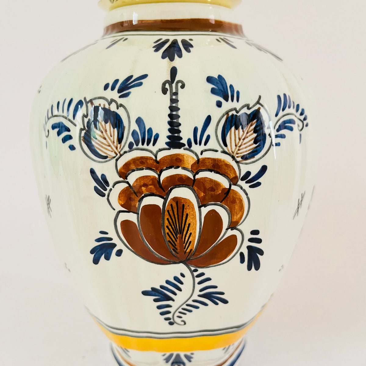 Antique Mini Delft Polychrome Lamp