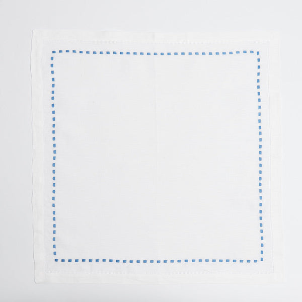 Blue Dash Linen Napkins (set of 4)