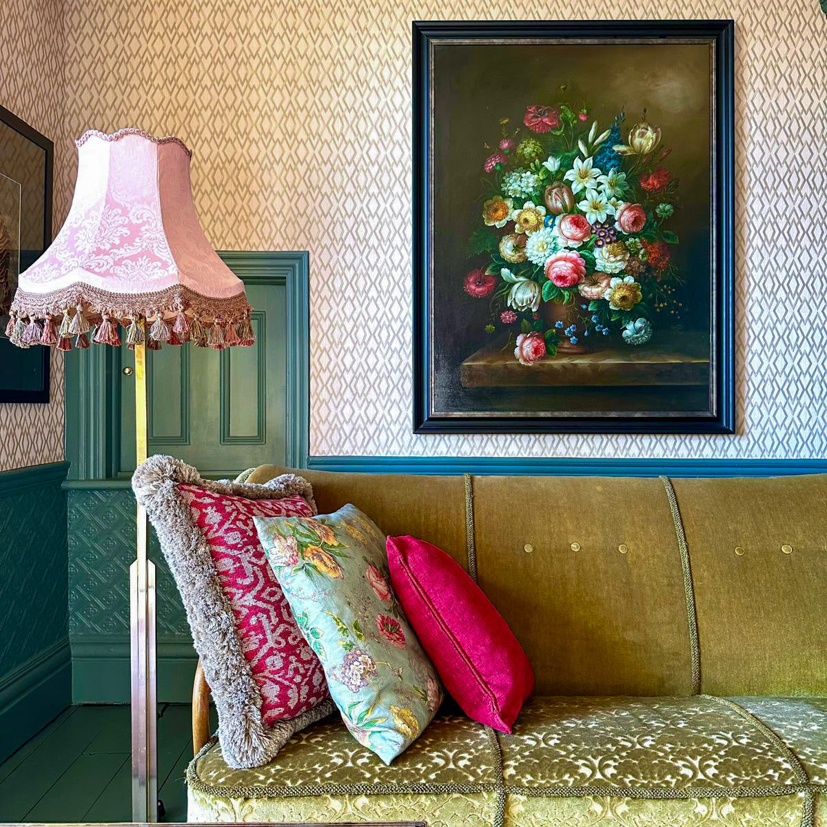 The Rose Quartz Damask Lampshade