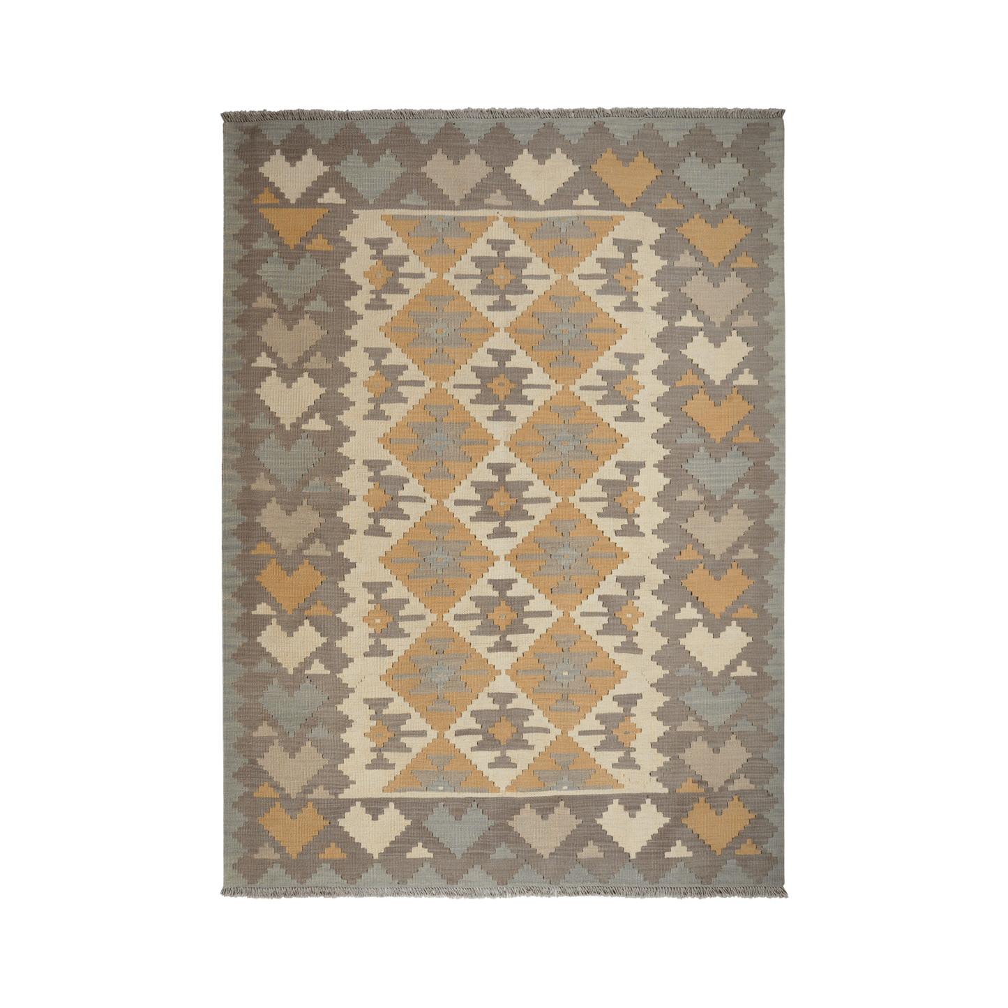 Kilim Gashgai Rug · Hand-Woven - Beige, 240x174 cm