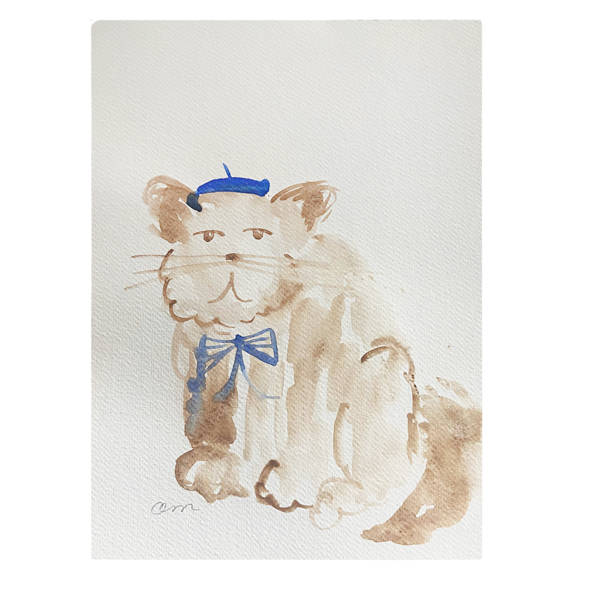 Cat In Blue Beret Artwork