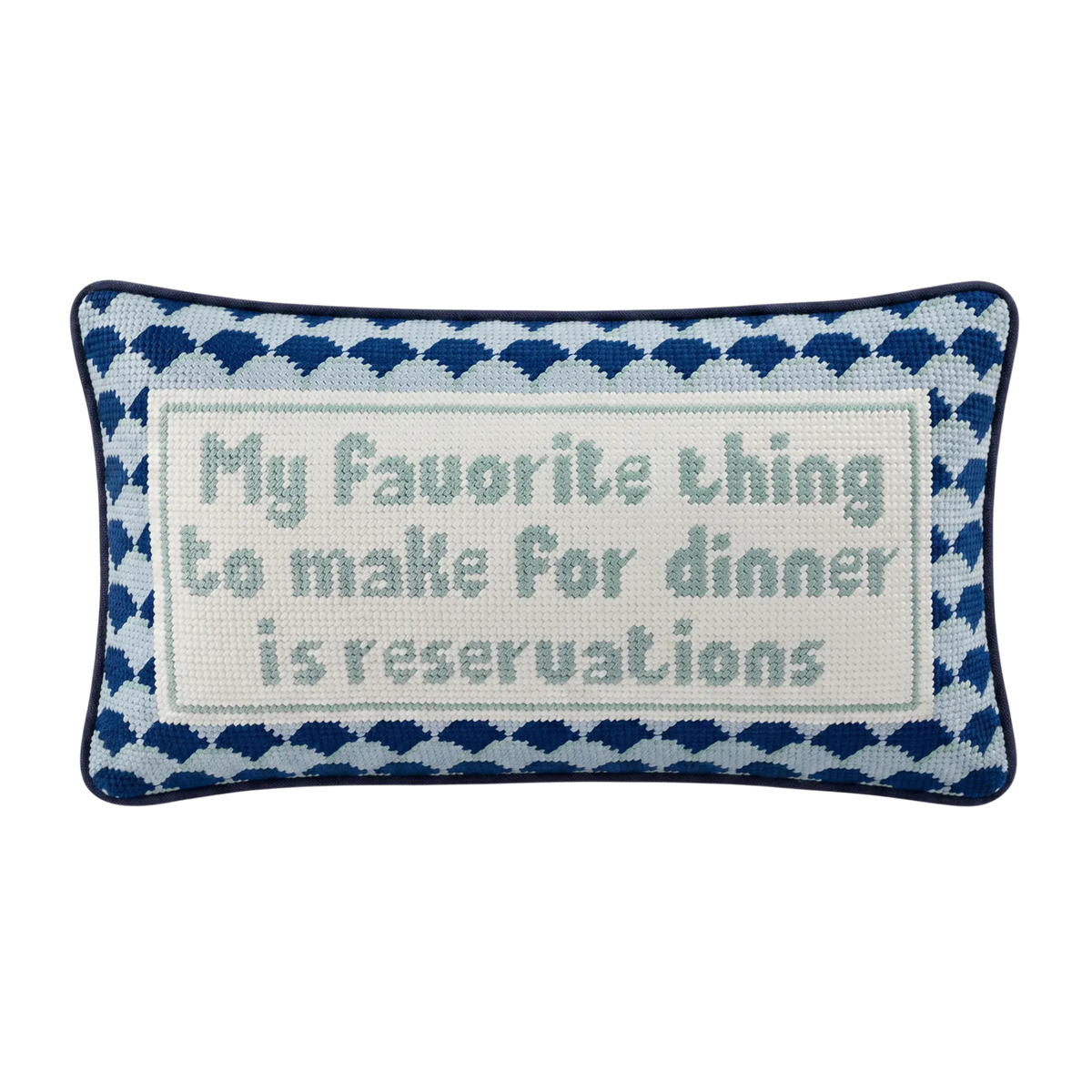 Reservations Needlepoint Pillow