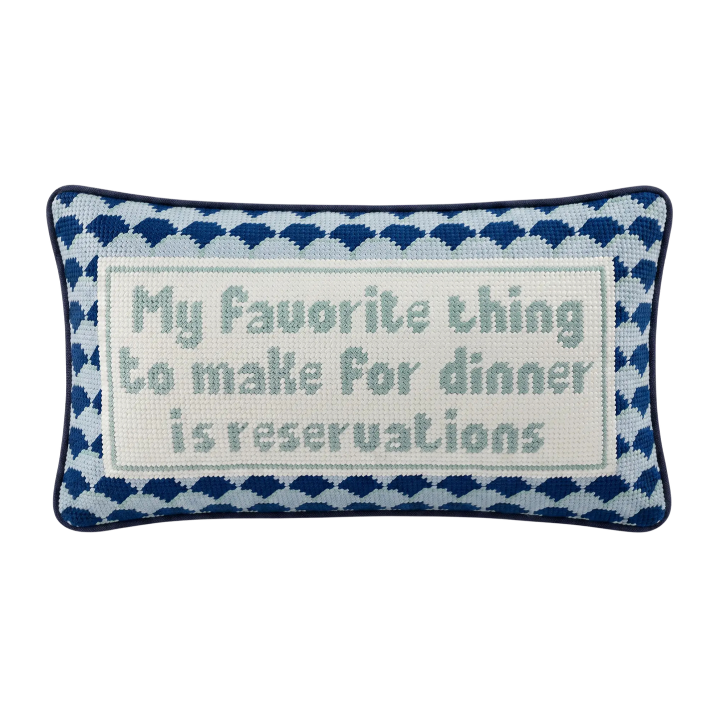 Reservations Needlepoint Pillow