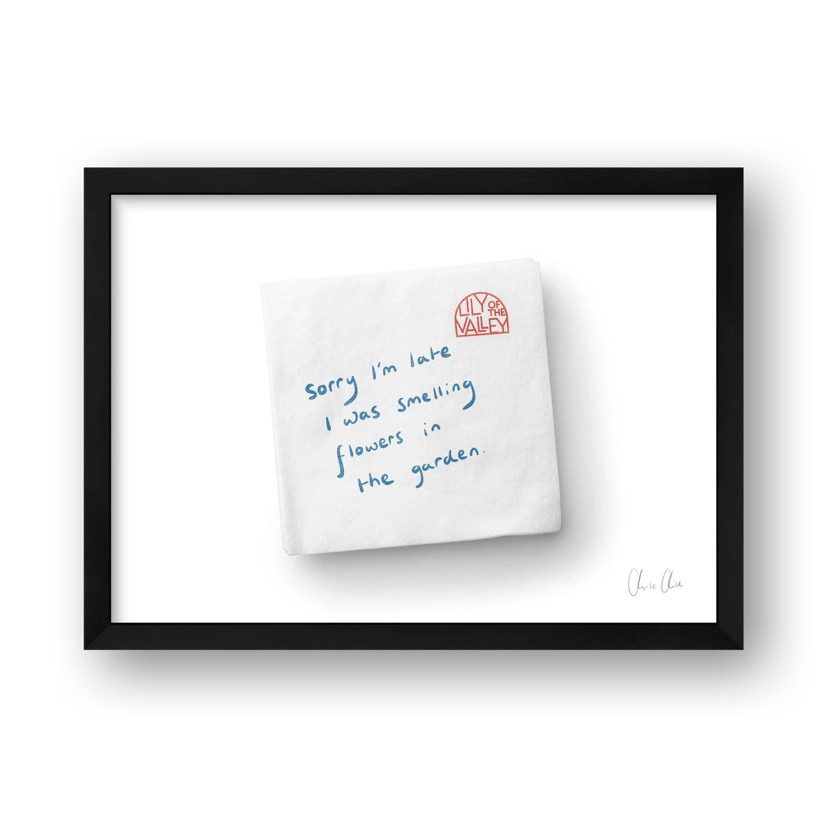 Napkin at Lily of The Valley Print