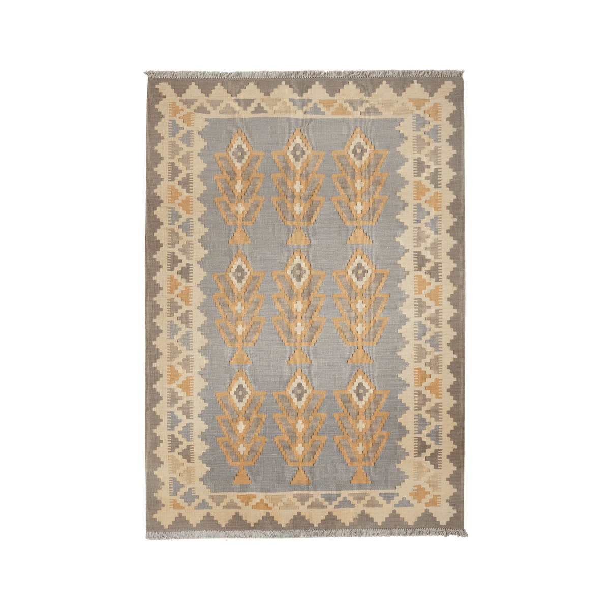 Kelim Gashgai Handwoven – Grey, 178 x 122cm