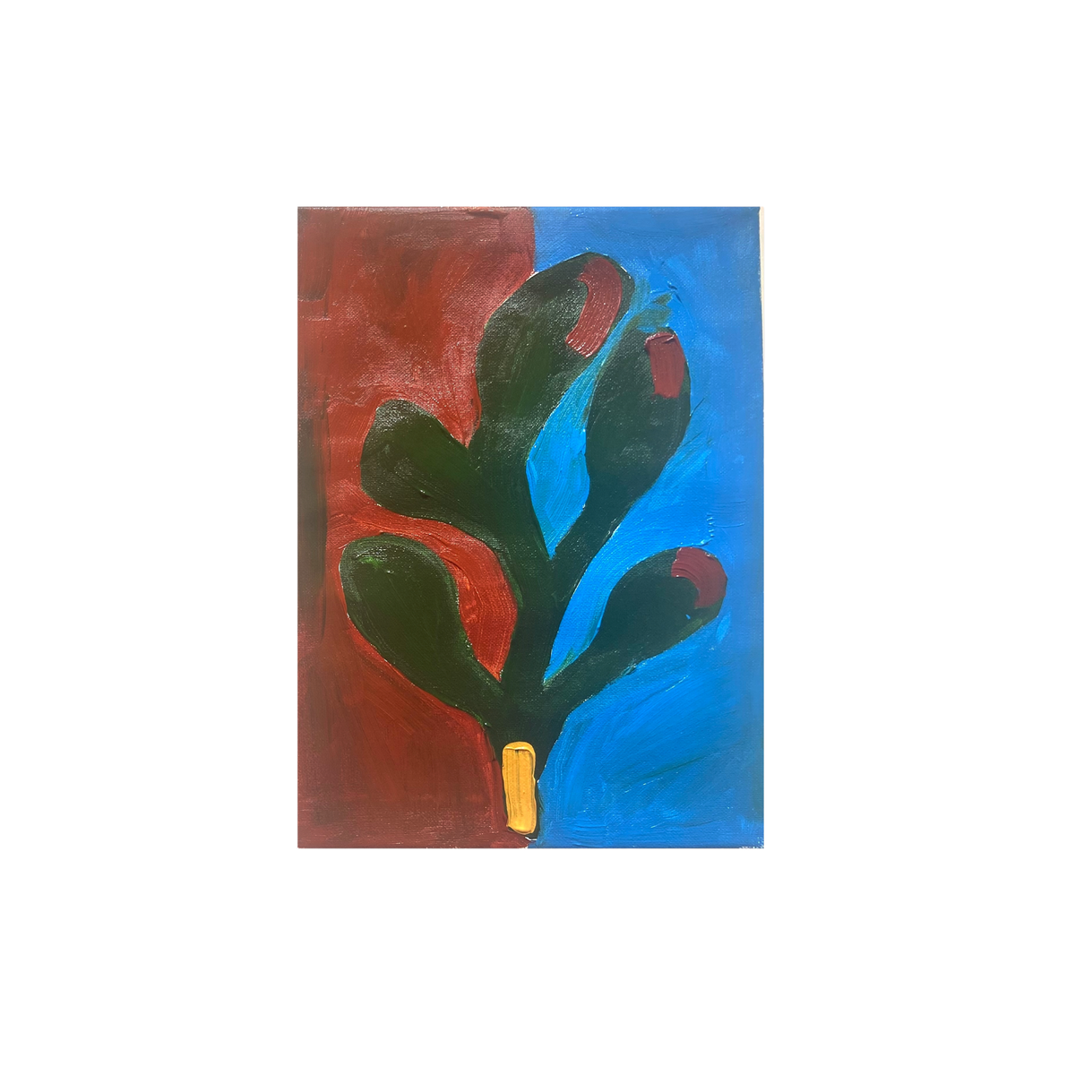 Flower In Brown & Yellow Artwork