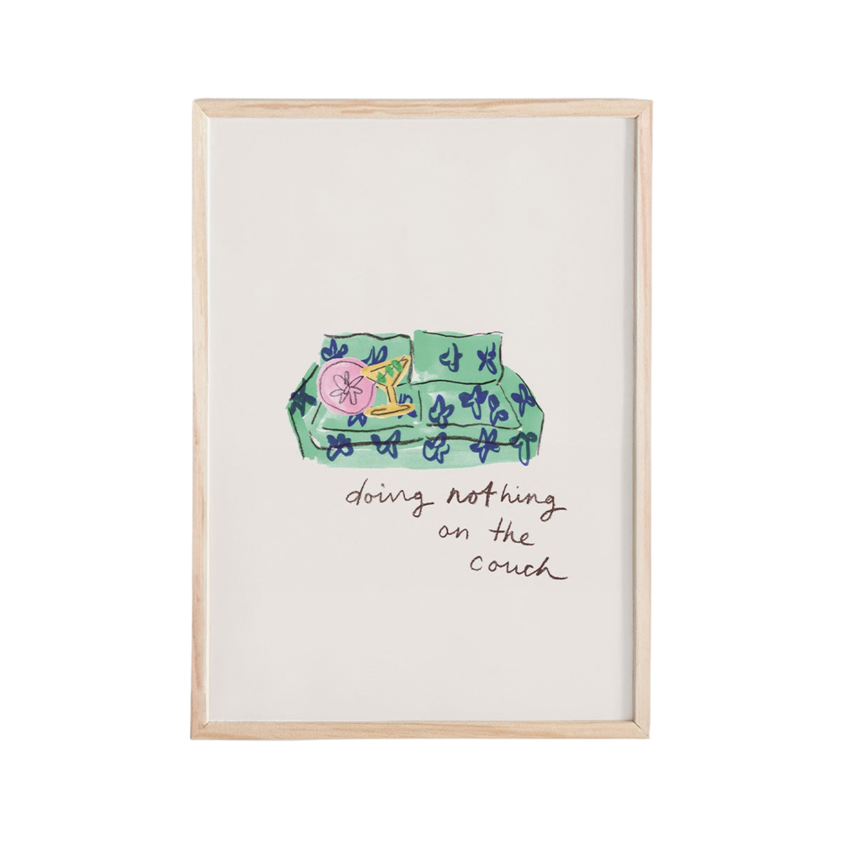 Doing Nothing on the Couch Mini Art Print