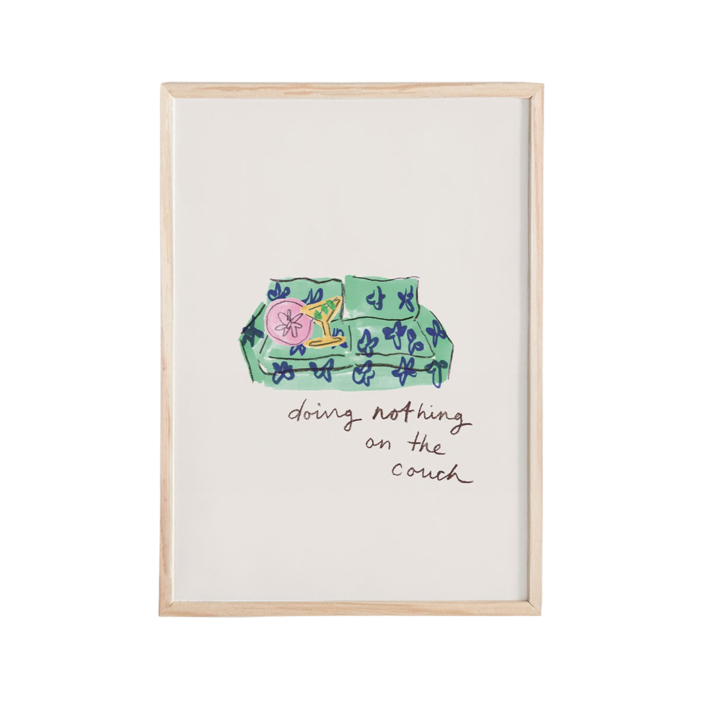 Doing Nothing on the Couch Mini Art Print