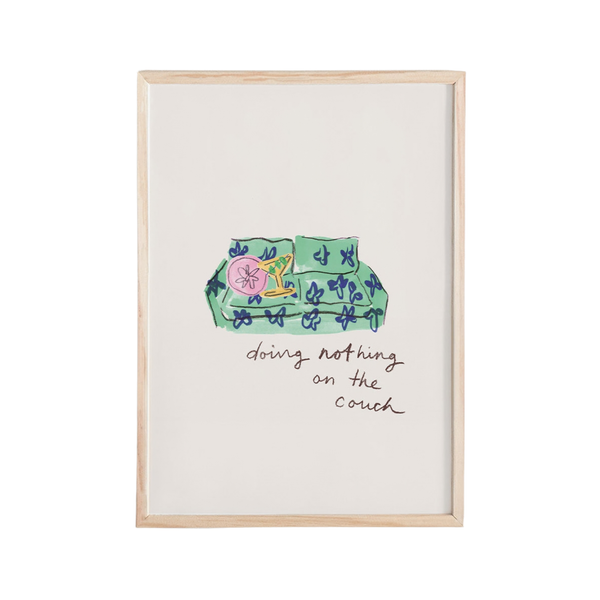 Doing Nothing on the Couch Mini Art Print