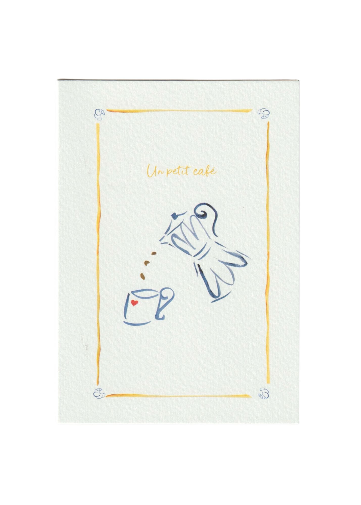 Un Petit Cafe Greetings Card