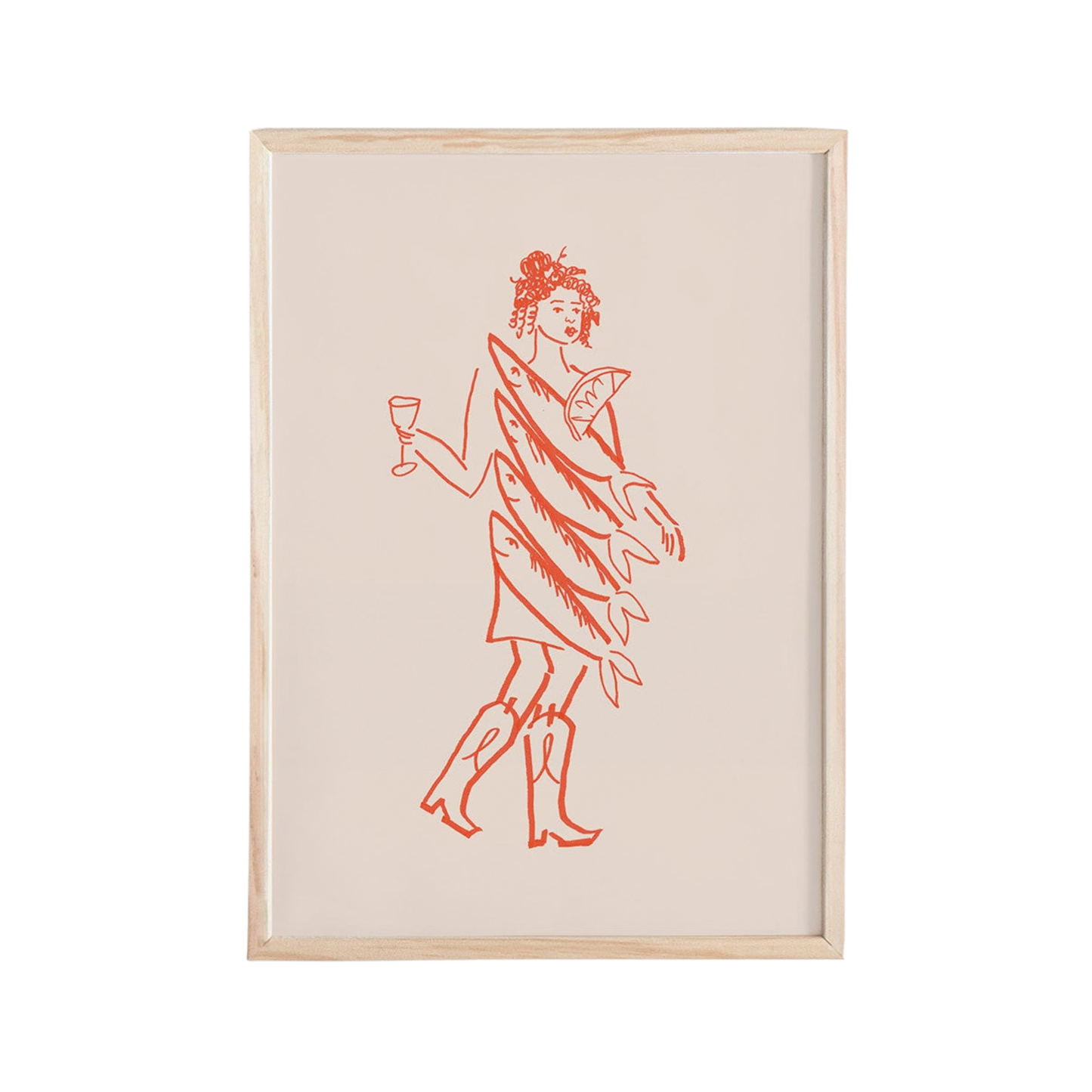 Miss Tinned Fish Mini Art Print