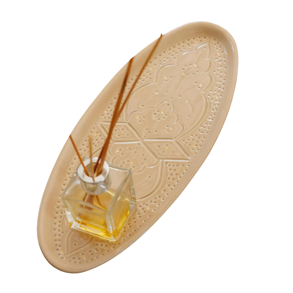 Oval Decorative Tray - Empreinte Gold