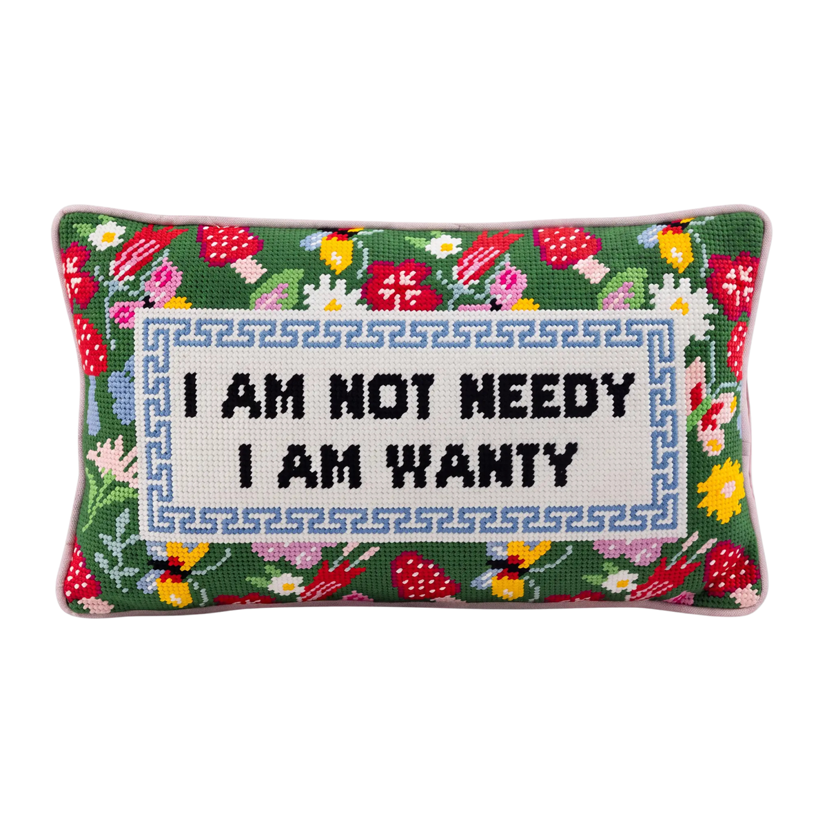 Not Needy Needlepoint Pillow