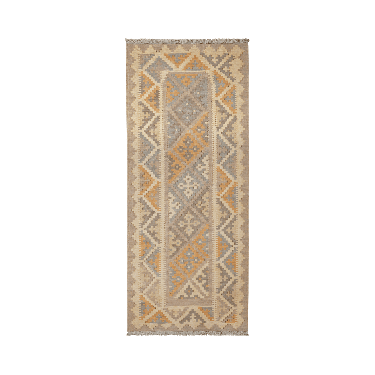 Kelim Gashgai Handwoven – Grey, 197 x 82cm