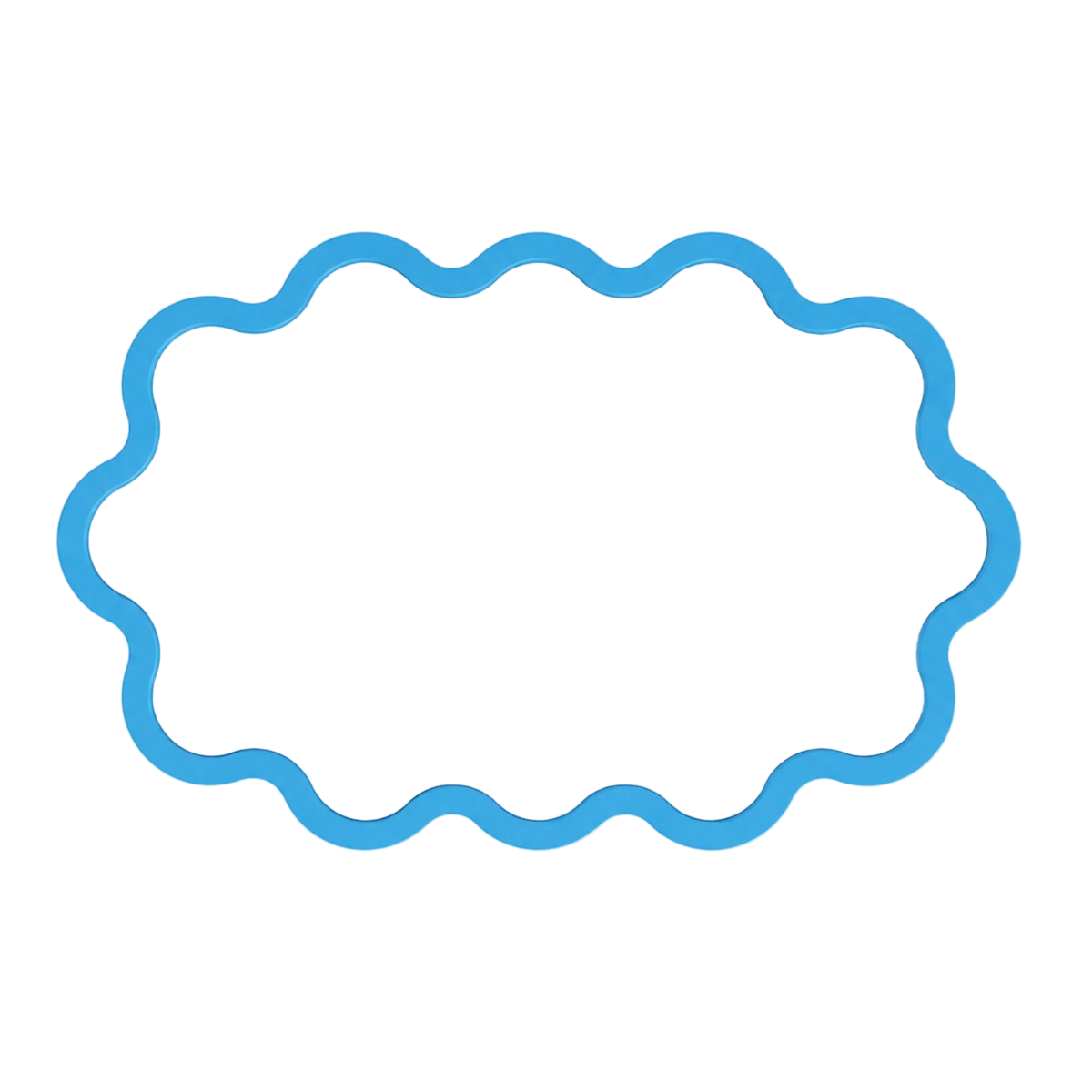 Modern Wall Mirror with Organic Wavy Frame – Hvyli Oval Mirror
