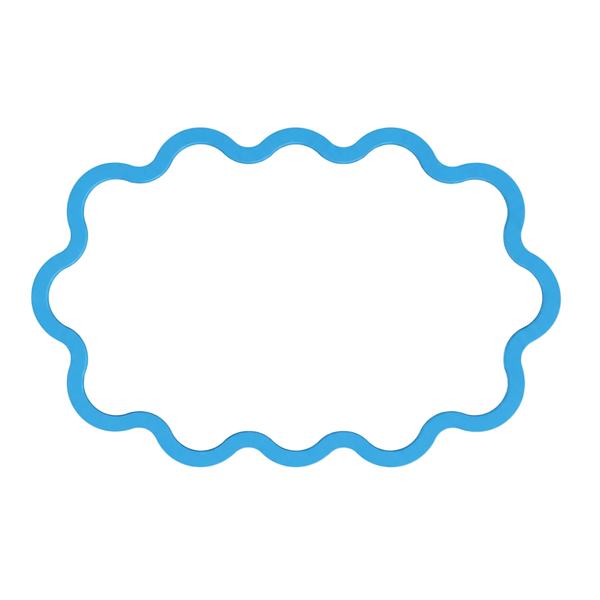Modern Wall Mirror with Organic Wavy Frame – Hvyli Oval Mirror