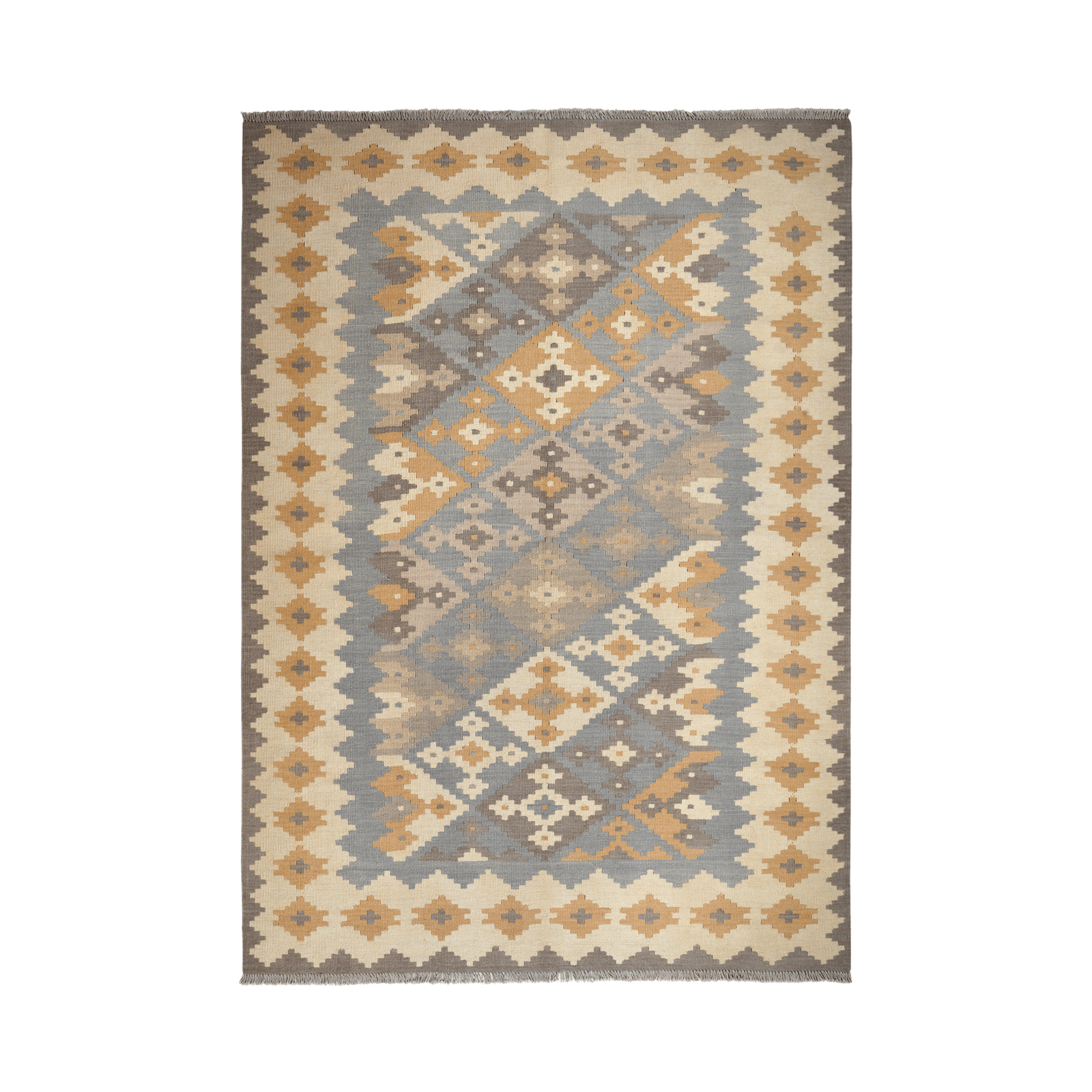 Kilim Gashgai Rug · Hand-Woven - Grey, 232x166 cm