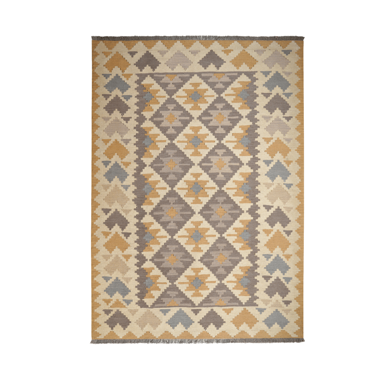 Kilim Gashgai Rug · Hand-Woven - Grey, 239x170 cm