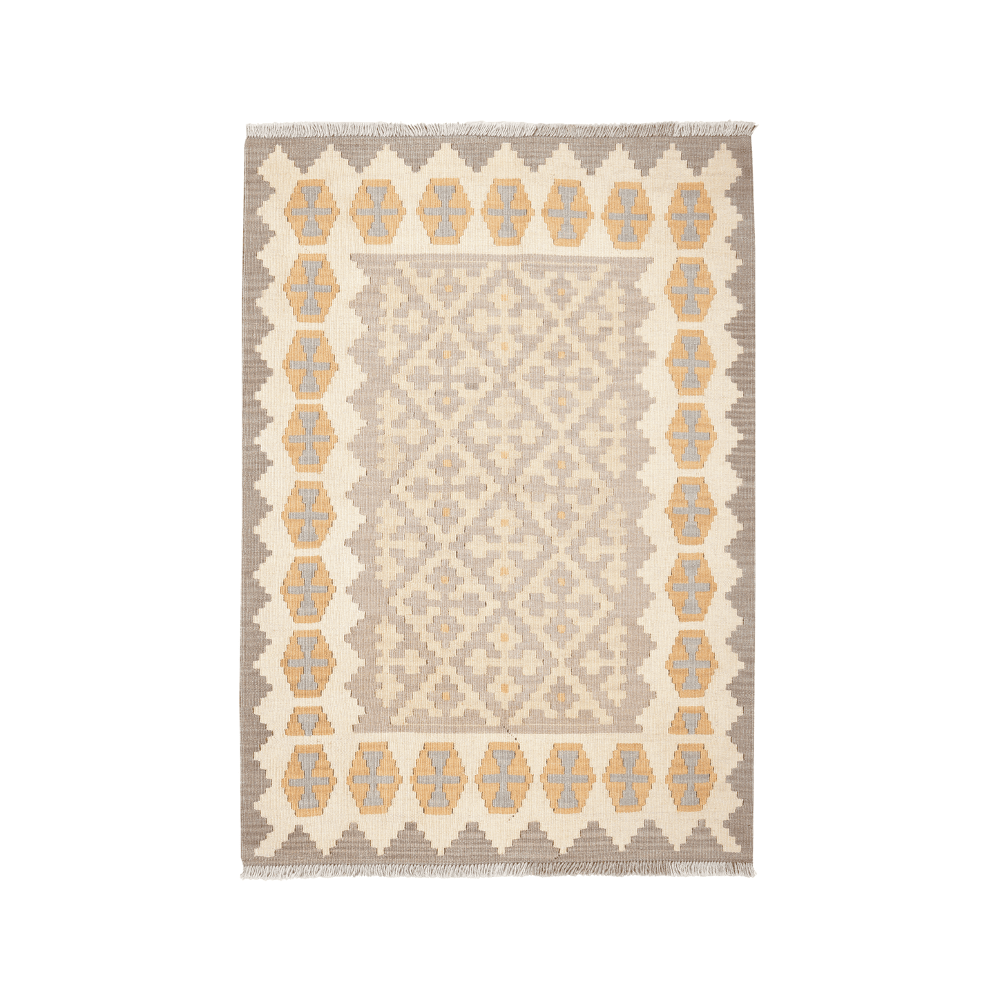 Kelim Gashgai Handwoven – Grey, 144 x 103cm