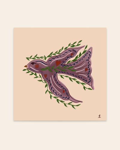Bird No 1 art print — additional product photo of the design