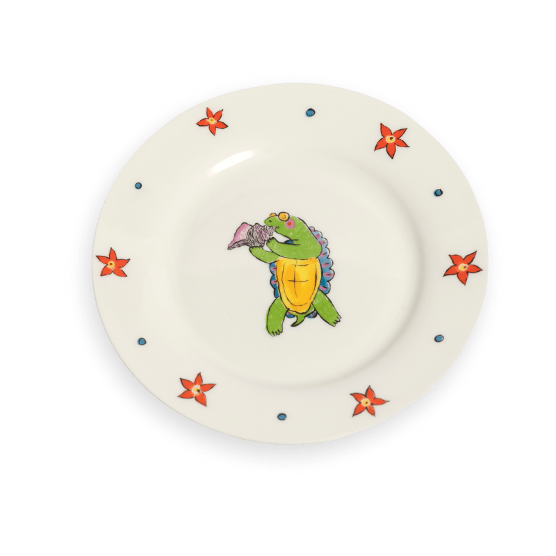 Holidaying Turtle Dessert Plate Set - Set of 6