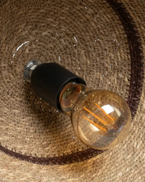Retro Natural-Fibre Pendant Light, 41 x 41 x 22 cm