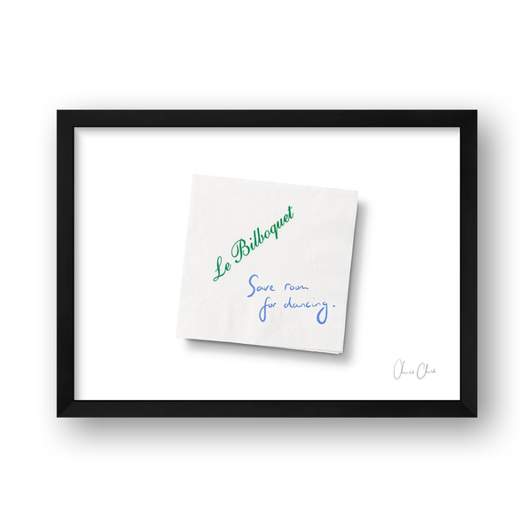 Napkin at Le Bilboquet Print