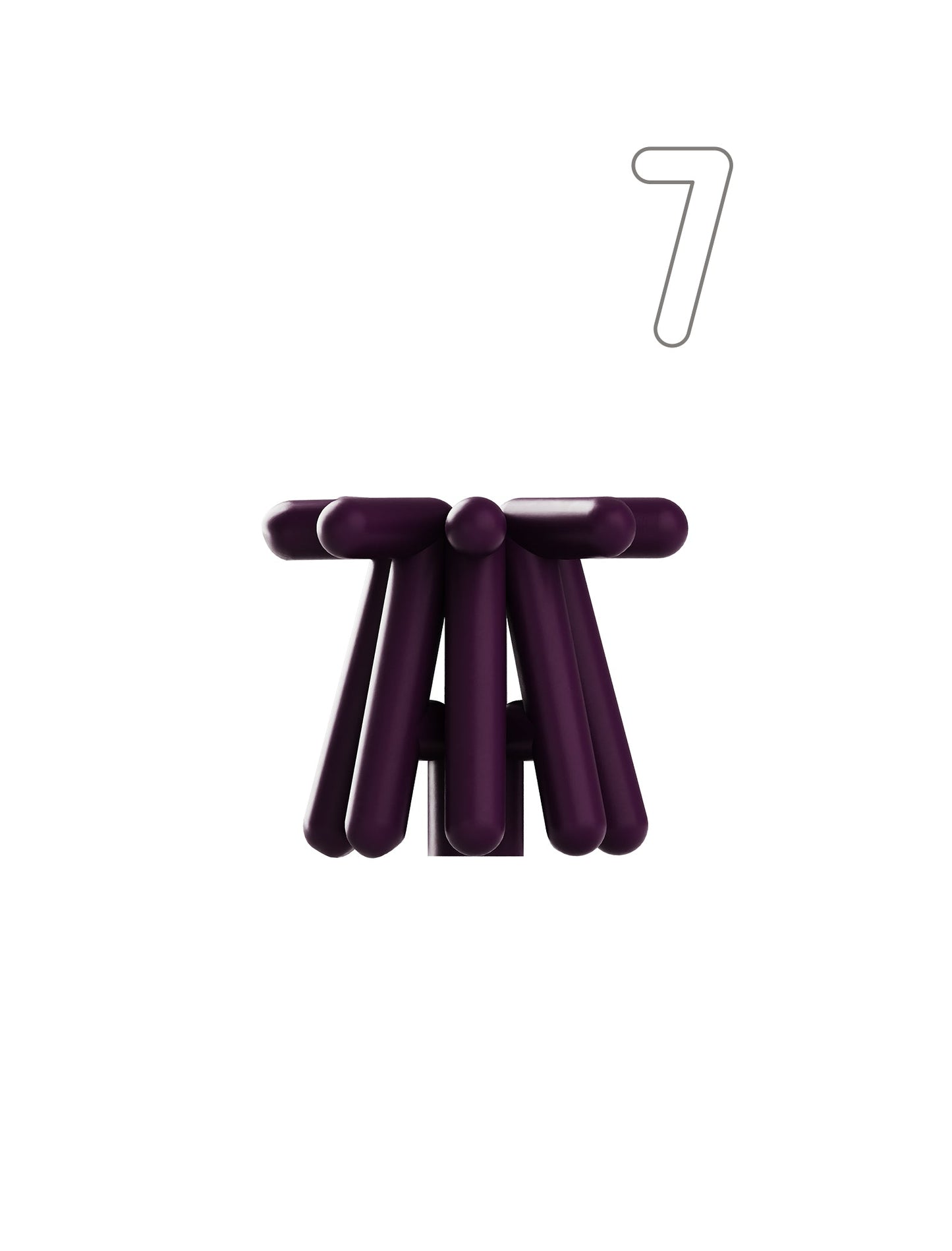 Digit Candle Holder Seven