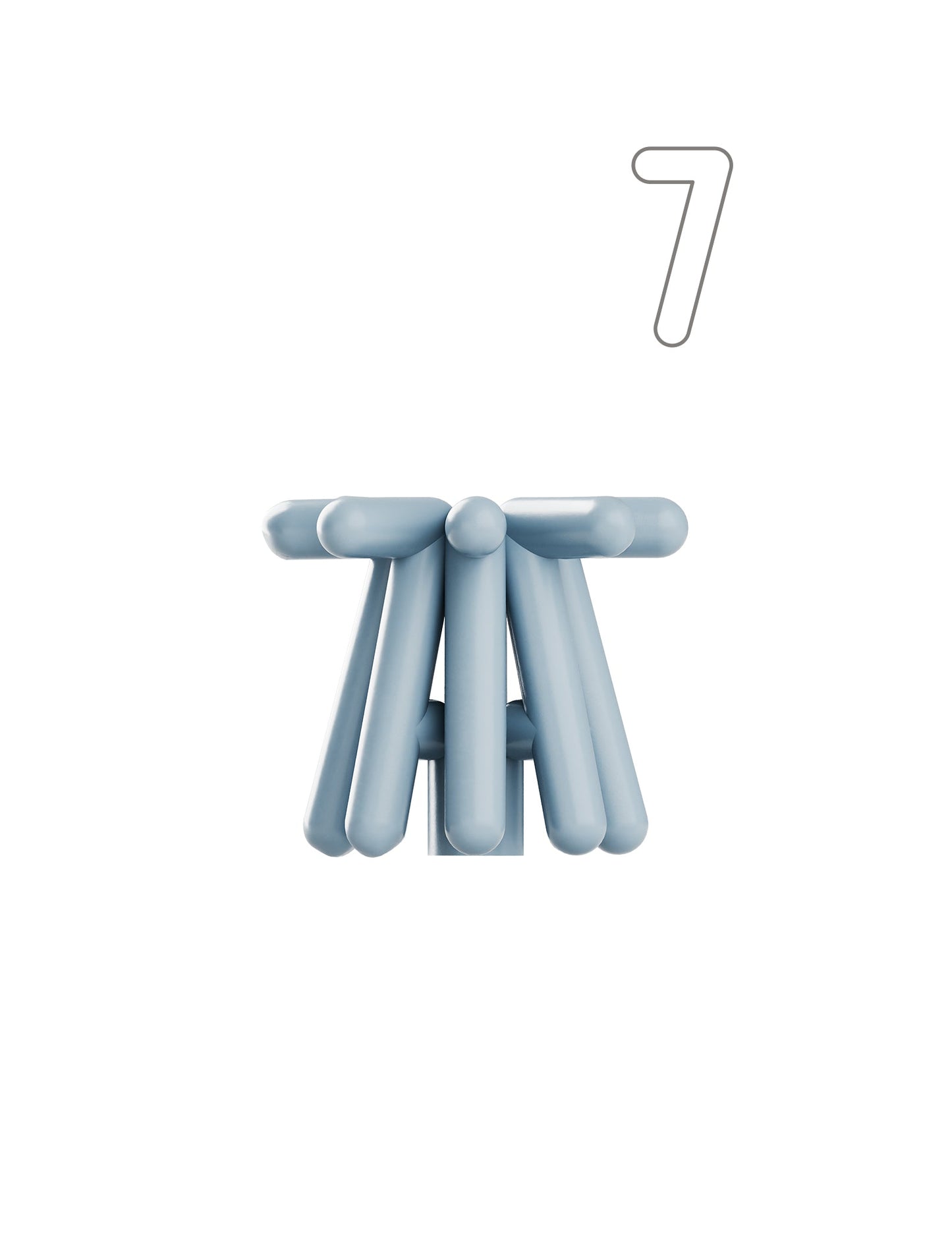 Digit Candle Holder Seven