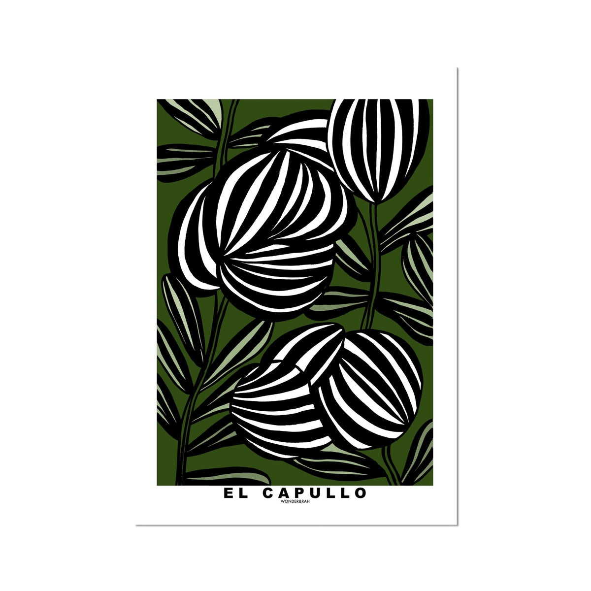 Green El Capullo Floral Print