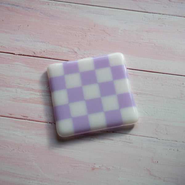 10cm Chequered White/Colour Coaster - Bullseye image 3
