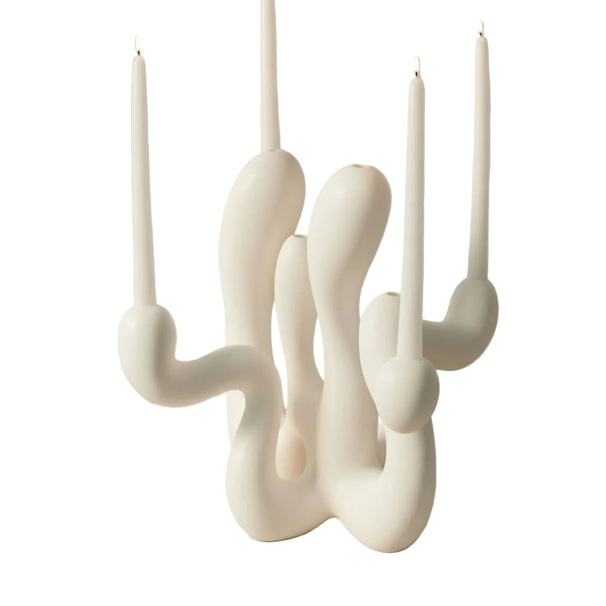 white candleholder