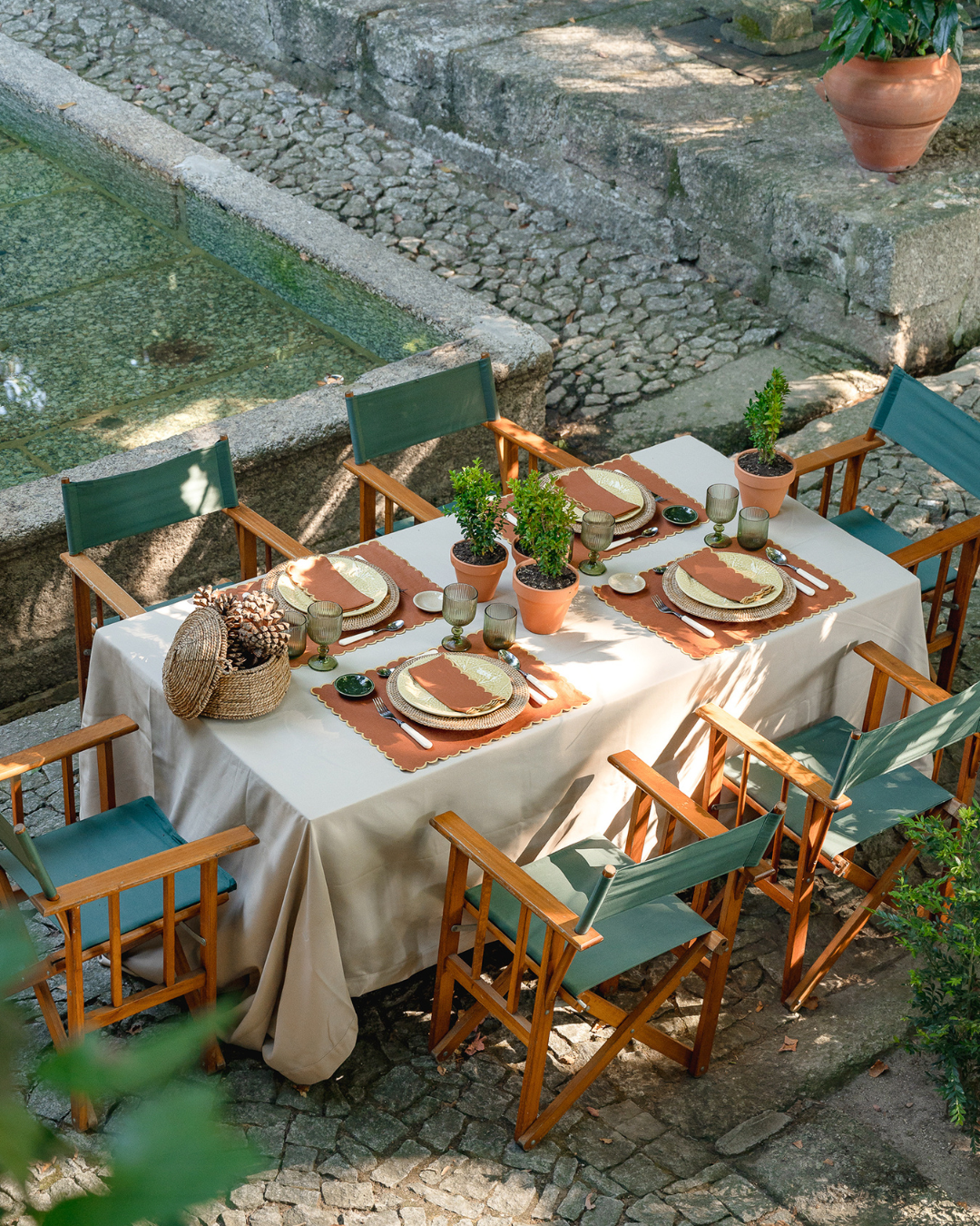 Placemat Aurora, Terracotta with Yellow