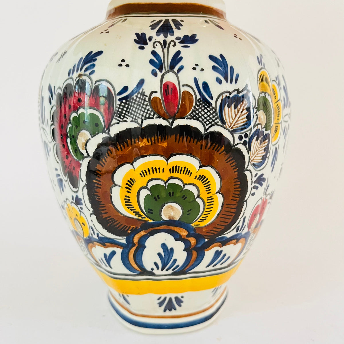 Antique Mini Delft Polychrome Lamp