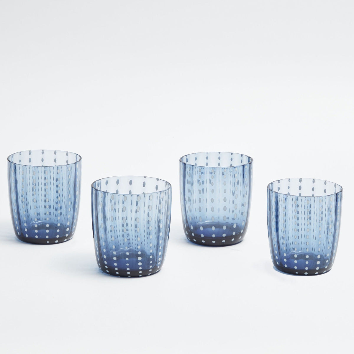 Dark Blue Speckled Water Glasses (set of 4) Tumblers