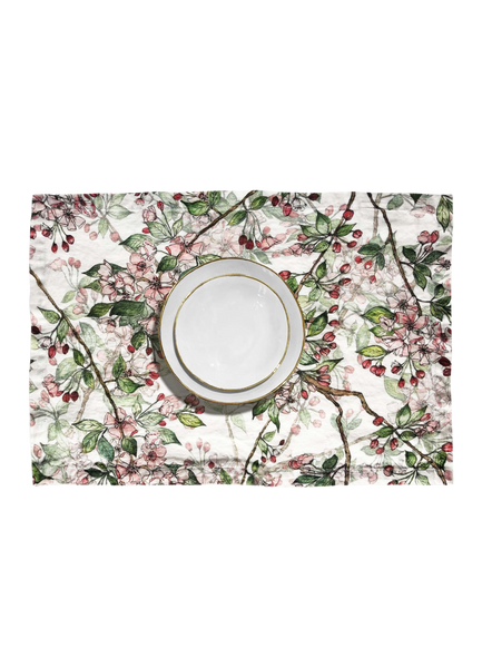 Cherry Blossom Linen Placemat