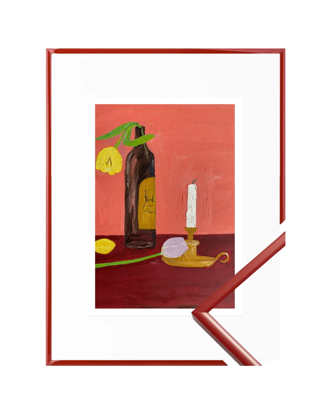 Candles, Wine and Flowers Fine Art Print