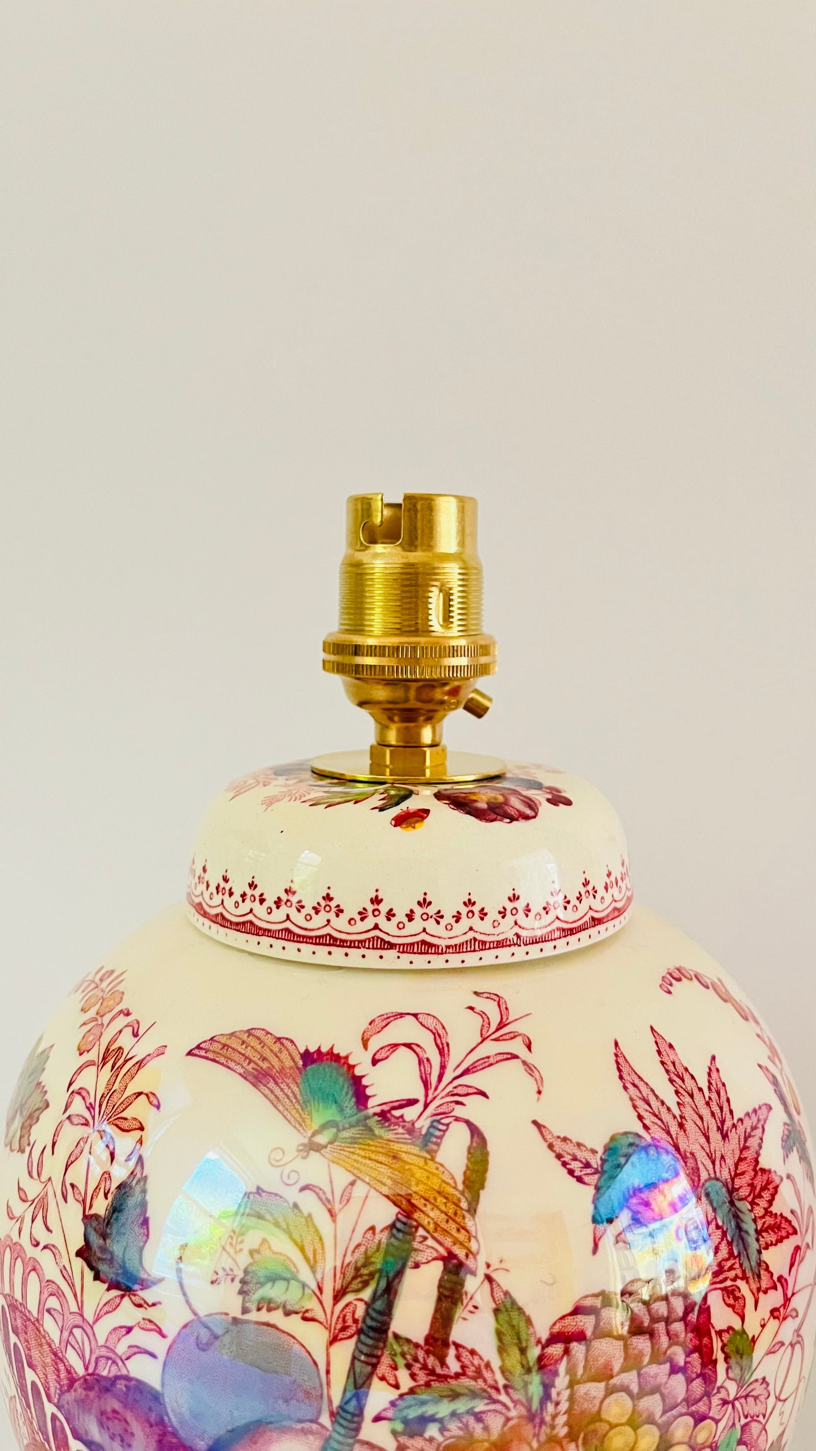 Antique Mason's Fruit Basket Lamp