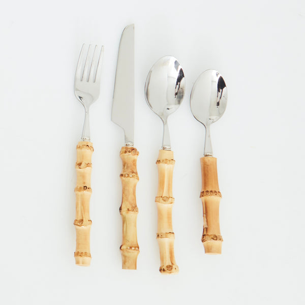 Natural Bamboo Cutlery (4 Pieces) Flatware Sets