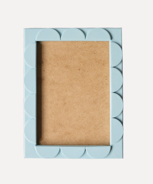Powder Blue Lacquered Scallop Frame